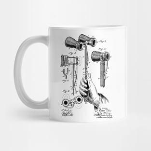 Opera Glasses Vintage Patent Hand Drawing Mug